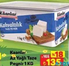 KAANLAR AZ YAĞLI TAZE PEYNİR 1 KG
